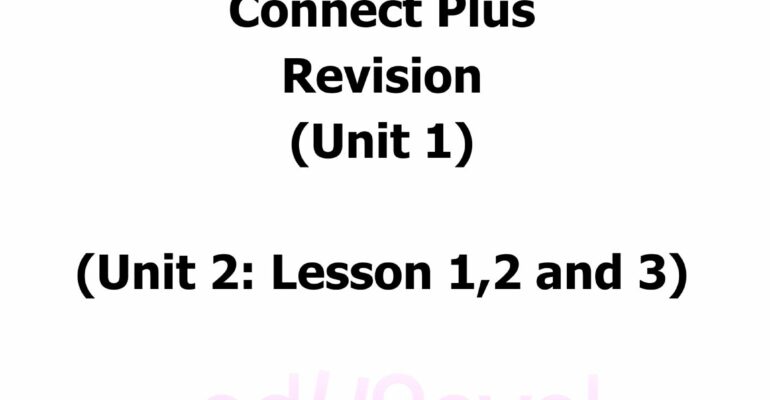 Connect Grade 1 Revision (3)